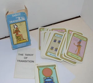 Baraja completa de cartas del tarot egipcio de transición 1983 vintage + folleto. - Imagen 1 de 2