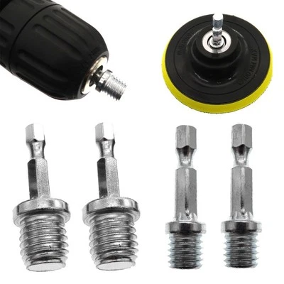 4pcs Connecting Rod For Electric Drills Backing Pad M14/M10 To 6mm Rod Newest - Image 1 of 4