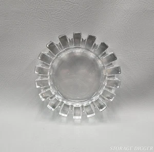 Cenicero de cigarrillos de cristal arte plomo pesado grueso brutalista mediados de siglo de colección - Imagen 1 de 8