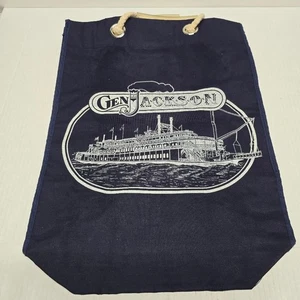 Bolso de Mano Vintage Años 80 General Jackson Steamboat Nashville Tennessee Azul Marino - Imagen 1 de 8