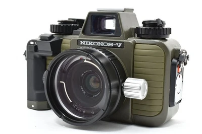 [Almost MINT] Nikon Nikonos V Olive Green UW Film Camera 28mm f/3.5 From JAPAN - Image 1 of 4