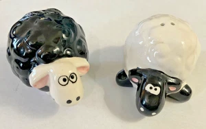 Sheep Salt and Pepper Shakers Ceramic - Picture 1 of 4