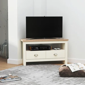 TV Stand Cabinet Corner Unit for TVs up to 50 Inch w/ Drawers Compartment - Picture 1 of 11