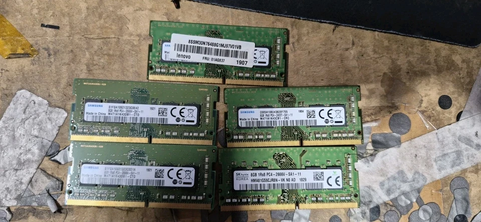 Lote de 10, 8 GB y 16 GB de memoria RAM para portátil (marcas mixtas) sodimm ddr4 Foto 1 de 2
