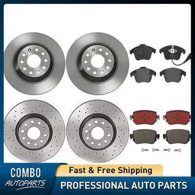 适用于奥迪 Q3 Quattro 2016 - 2018 前后盘式制动垫套装盘式制动转子 — 第 1/4 张图片