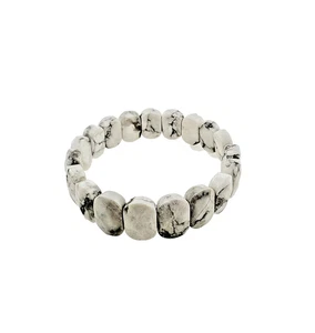Weißer Howlith Dehnung Armband 15.00mm. Schrauben Perlen Unisex Kiste - Bild 1 von 1