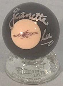 Firmado JEANETTE LEE, Logo Viuda Negra Billar Piscina Ocho 8 Bolas Autografiado #1 - Imagen 1 de 10
