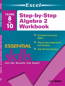 Excel Essential Skills Step - by - Step Algebra 2 Workbook Years 8 - 10 - Picture 1 of 7