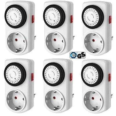 GAO Mini Zeitschaltuhr mechanisch Steckdose TÜV/GS Timer Tageszeitschaltuhr - Bild 1 von 4