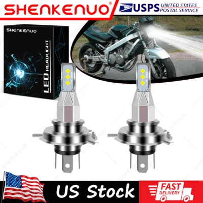 Para Honda Hawk GT 650 NT650 1988-1991 2X 9003 H4 LED Faros Bombilla 6000K Blanco Foto 1 de 4