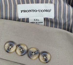 Pronto Uomo Blazer Sport Coat Jacket Three Button 2XL (50) Unconstructed Canvas - Picture 1 of 8
