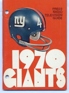 1970 N.Y. Giants FB Press/Media Guide Ex Condition w/PRO-Punch Holes - Picture 1 of 1