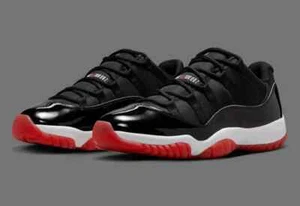 Nike Air Jordan 11 Low Bred Black Red FV5104-006 Men's or GS Shoes NEW - Picture 1 of 8