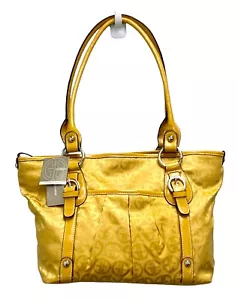 Vintage Giani Bernini Kreisschild Schultertasche Geldbörse, honiggelb, Einzelhandel $ 88 - Bild 1 von 4