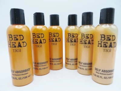TIGI BED HEAD SELF ABSORBED SHAMPOO/ CONDITIONER 3.4 OZ Travel Size! (6 Bottles) - Image 1 of 2