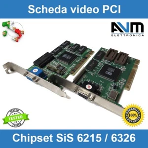 Scheda video PCI SiS 6326 SIS 6215 Silicon Integrated Systems Retro PC Vintage - Foto 1 di 11