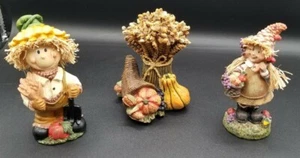 Greenbrier International Inc Fall Thanksgiving Figurines Pumpkin Scarecrow - Picture 1 of 6