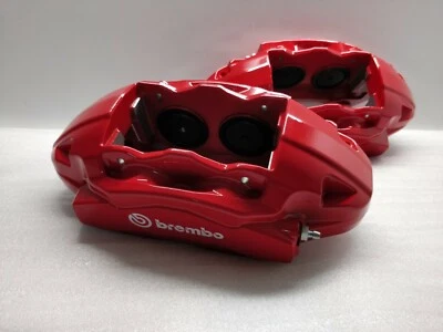 JUEGO DE PINZAS DE FRENO PARA HYUNDAI GENESIS DELANTERAS + TRASERAS BREMBO ROJO KIA STINGER Foto 1 de 4