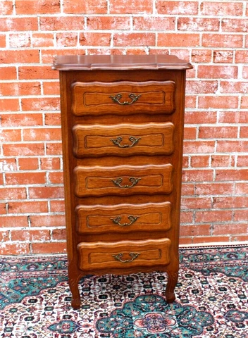 French Oak Louis XV Small 5 Door Chest | Nightstands & Chests Cover