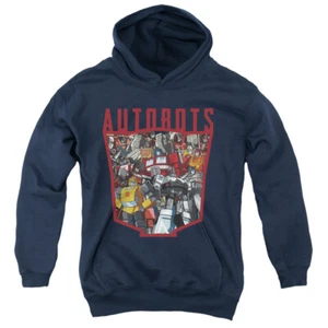 Transformers Kids Hoodie Autobots Collage Navy Hoody - Picture 1 of 1