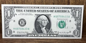 1969 One Dollar Bill $1 Green Seal Federal Reserve Note CRISP - Picture 1 of 2