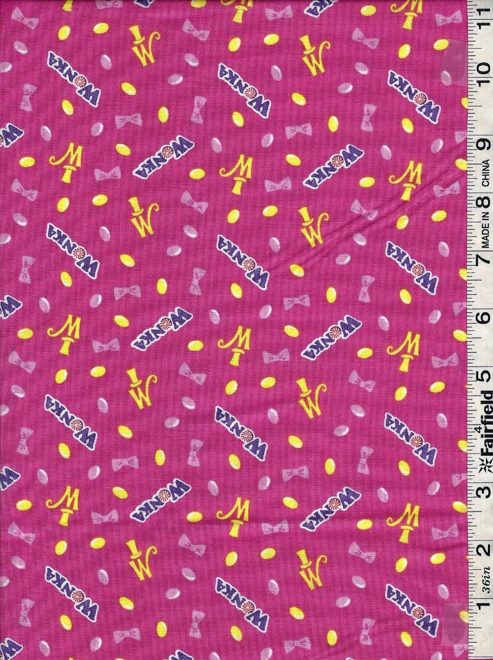 Willy Wonka Pink Jelly Beans Fabric by Camelot Fabrics 26" - Image 1 of 1
