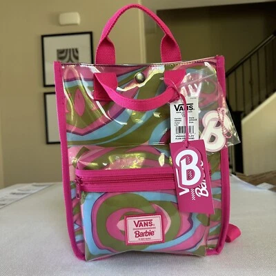Mini mochila de mano Barbie X Vans 2023 rosa transparente remolino edición limitada Foto 1 de 4