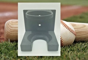 BASEBALL BAT and Ball RACK for ALUMINUM or WOOD VERTICAL WALL MOUNT Grab and Go - Picture 1 of 5