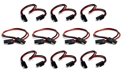10 Pcs 12" 2 Pin Quick Disconnect 12 Gauge Polarized Molded Connectors Electric - Image 1 of 4