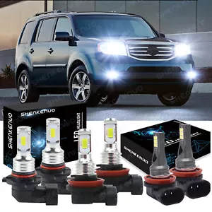 Faros LED combinados de haz alto/bajo y bombillas antiniebla para Honda Pilot 2006-2018 6X - Imagen 1 de 12