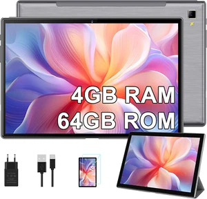 Tablet 10 Pollici Con 4GB RAM 64GB ROM (Espandibile Fino a 1 TB), 5G WIFI, Bluet - Foto 1 di 12
