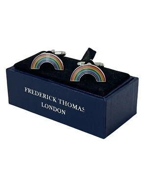 Regenbogen Silber Stil Manschettenknöpfe Von Friedrich Thomasm Lgbtqia + - Bild 1 von 4