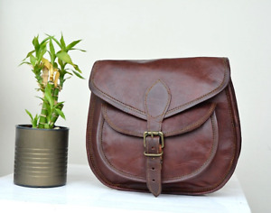  Leather Messenger & Crossbody Brown Vintage Bags Handmade Satchel Goat Leather