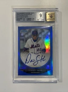 2013 Bowman Chrome DP Blue Refractor Dominic Smith Autograph Rookie /99 BGS 9 - Bild 1 von 2