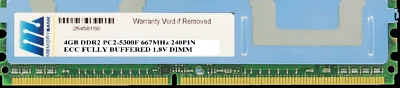 4GB ECC FULLY BUFFERED PC2-5300 DIMM DDR2 667 MHz FB Server Memory RAM - Image 1 of 2