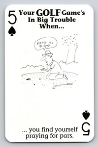 Intercambia tarjeta tu juego de golf está en grandes problemas cuando Dean Vietor Five of Spades Green - Imagen 1 de 2