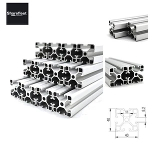 12 Piezas Perfil de Aluminio 40x40mm 200mm Perfil de Construcción Ranura 8 - Imagen 1 de 6