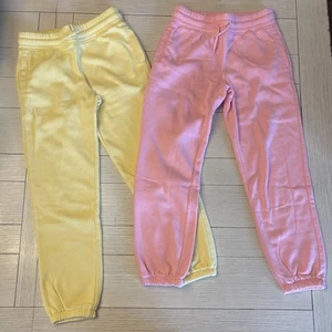 Lot of 2 VGUC Old Navy Girls Size Large (10-12) Pink & Yellow Sweatpants - Picture 1 of 13