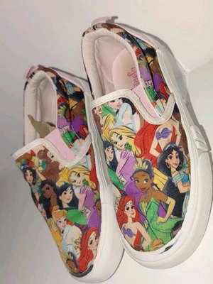 Zapatilla deportiva informal sin cordones rosa princesa Disney talla 12 para niños pequeños Foto 1 de 4