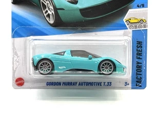 Hot Wheels Gordon Murray Automotive T.33 Teal #90 2025 intercambio de ruedas personalizado por AEB - Imagen 1 de 5