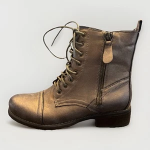 Damen Boots gr. 36 / bronze / Leder Schuhe - Stiefel (G) - Bild 1 von 4