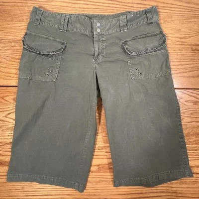 Pantalones Cortos Carga Old Navy Para Mujer 14 Verde Utilidad Hasta la Rodilla Bolsillos Exterior Y2K Foto 1 de 4