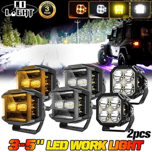 5"LED Driving Work Light Spot Flood Side Shooter Pods DRL OffRoad Truck Fog Lamp - Picture 1 of 35