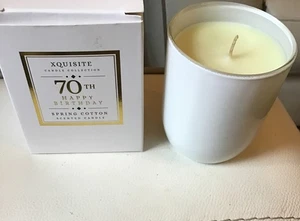 70th Birthday Spring Cotton Scented Candle - Picture 1 of 1
