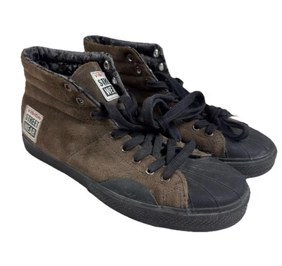 Vision Street Wear Suede Hi Top Retro Brown Gator Skate shoes Mens Size 10.5 US - Image 1 of 4