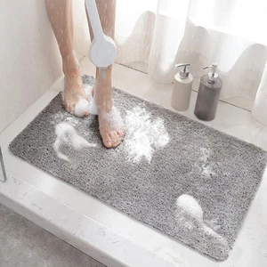 Shower mat Non Slip, 24 x 16 Inch Bath Mat for Tub with Drain Holes, Soft PVC... - Picture 1 of 8