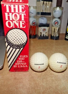 Pelotas de golf Robinhood “The Hot One” ~ Prohibidas por la USGA ~ Vuela demasiado lejos ~ Paquete de 5 - Imagen 1 de 4