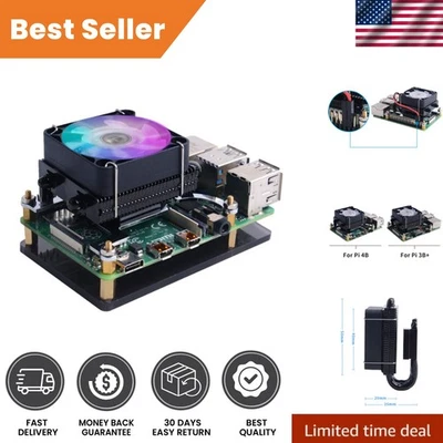 Compact RGB Tower Heatsink & Fan for Ultimate Raspberry Pi Cooling Performance - Image 1 of 4