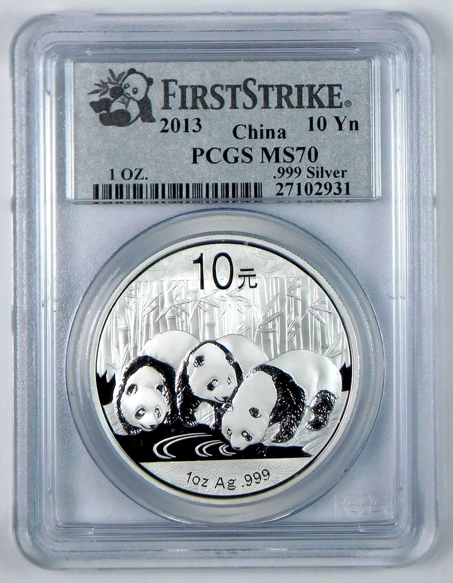 PCGS Certified Chinese Panda MS 70 Silver Bullion Coins for sale