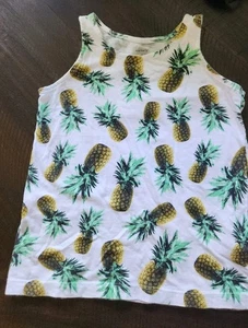 Carter’s Girl's Adorable Tank Top Pineapple All Over Print Size 6 Pre-Owned - Picture 1 of 4